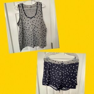 Lucky Brand Women’s Star Print Pajama Set Size XL – Tank & Shorts